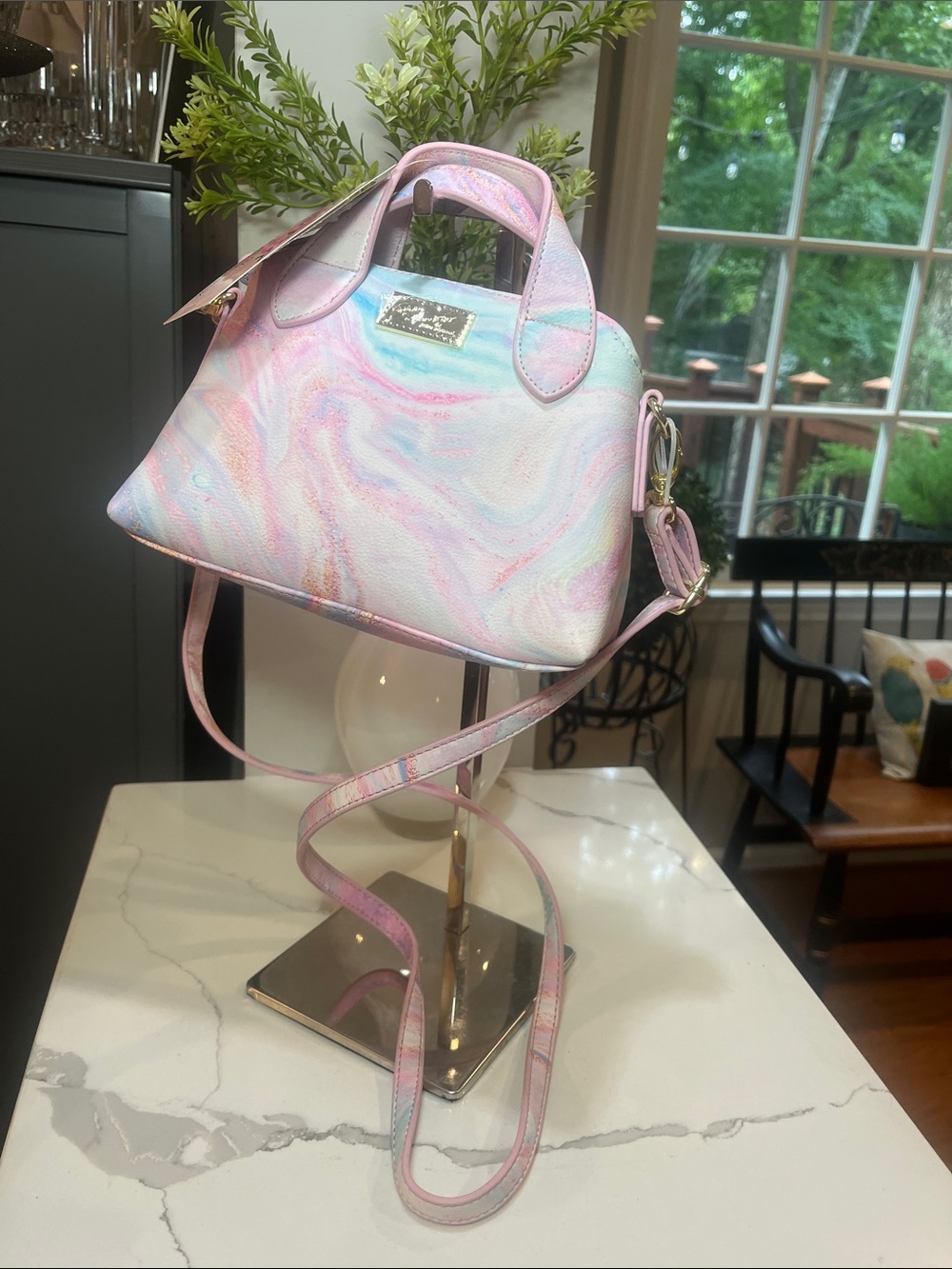 Betsy Johnson Luv Betsey STELLA Satchel Galaxy Pink Convertible Crossbody. NWT